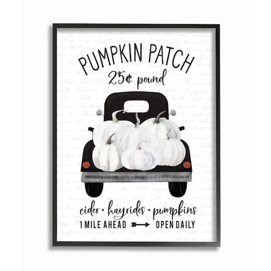 Stupell Industries Pumpkin Patch Farm Framed Wall Art